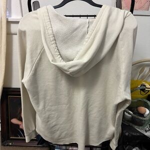 Women's Cream Hooded Sweater
